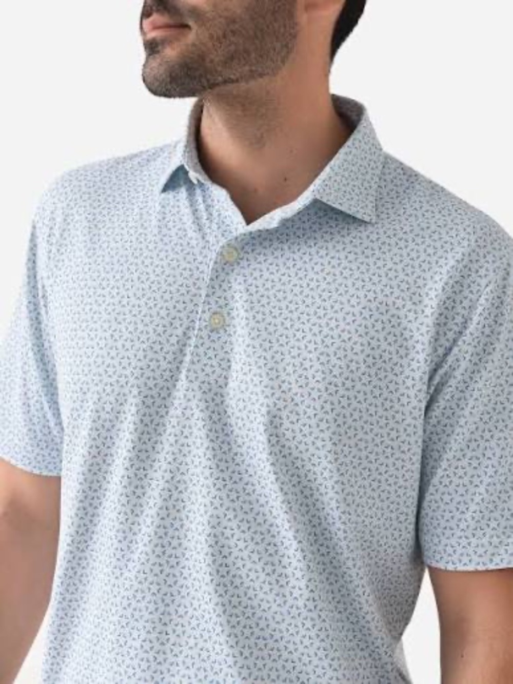 Johnnie-O Tatum Prep-formance Printed Polo Shirt - LARGE